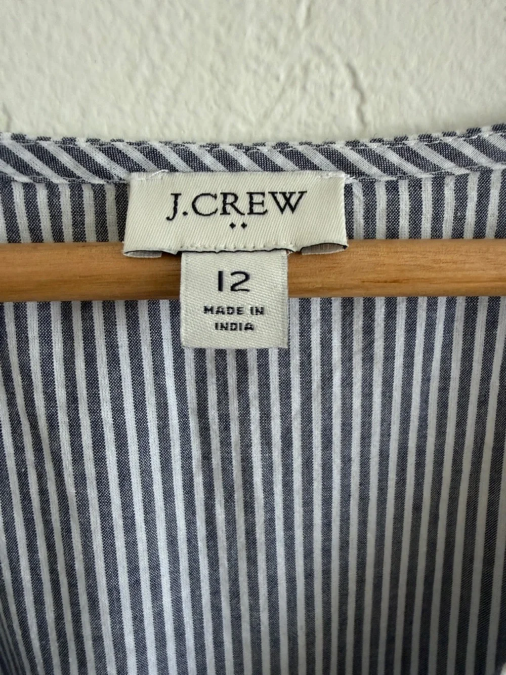 J. Crew Striped Long-Sleeve Tiered Mini Dress Size 12